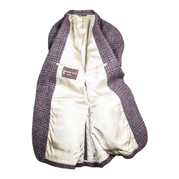 Alexander Dean x Harris Tweed Overcheck Dogstooth Wool Sport Coat 42R - Picture 4 of 7